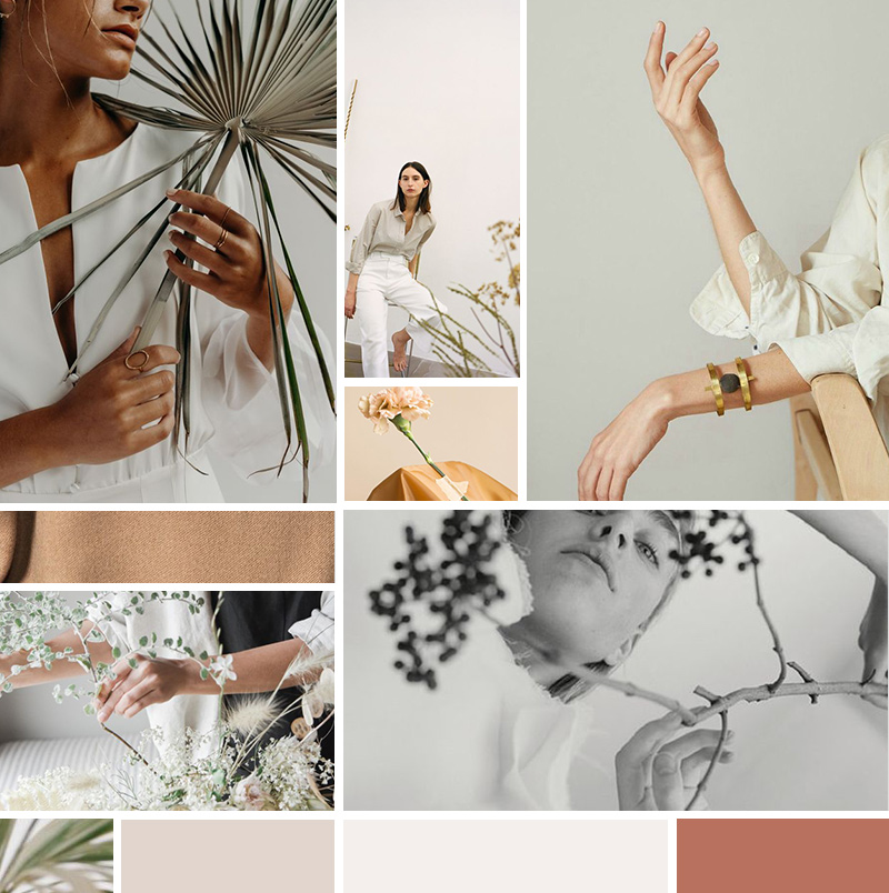 brand Moodboard for Nice Flowers photo shoot by The Visual Corner