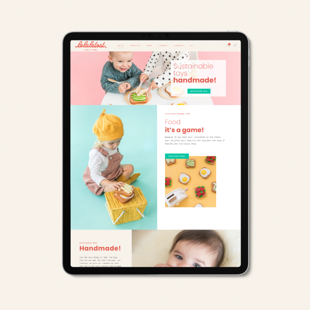 Custom web design for toy company by The Visual Corner