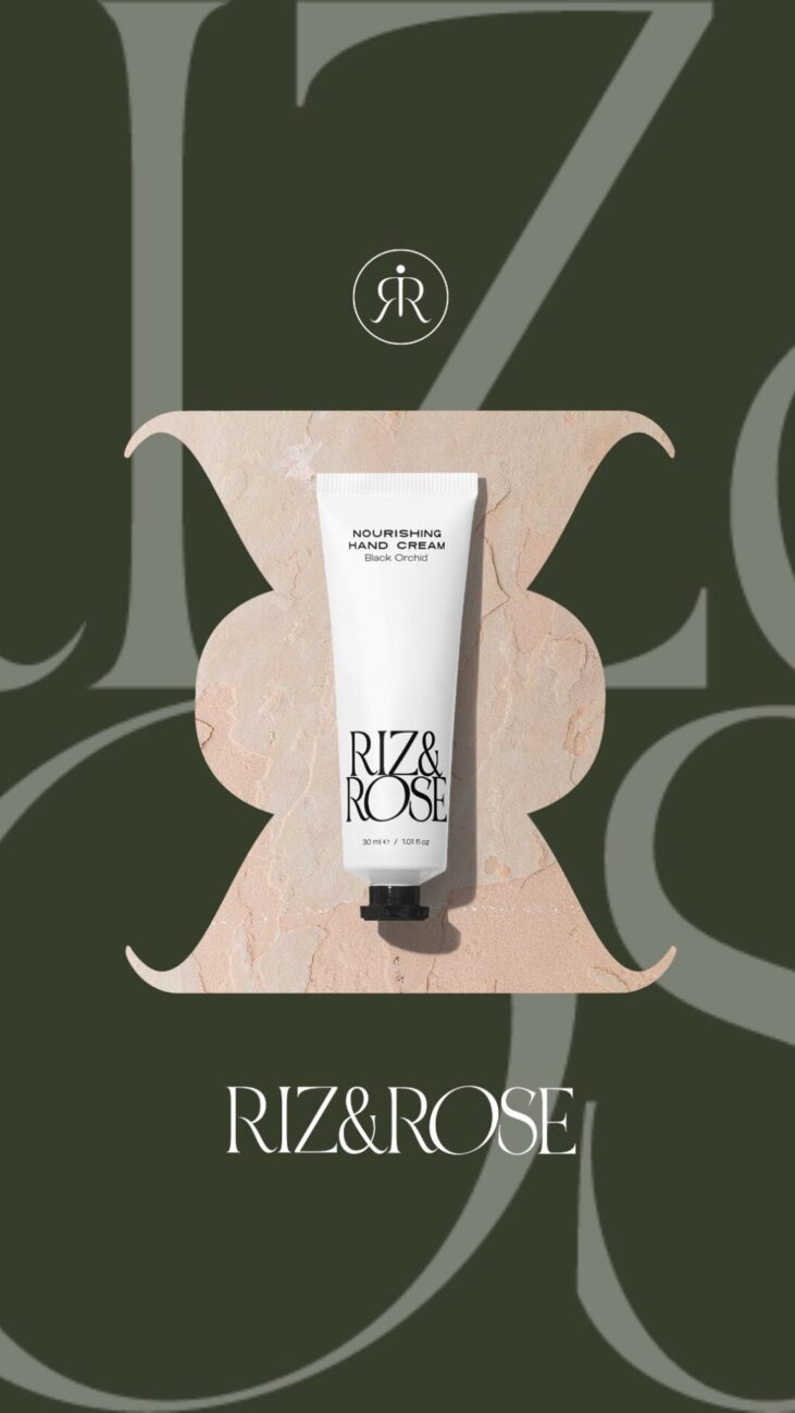 Skincare brand design for Riz&Rose by The Visual Corner studio