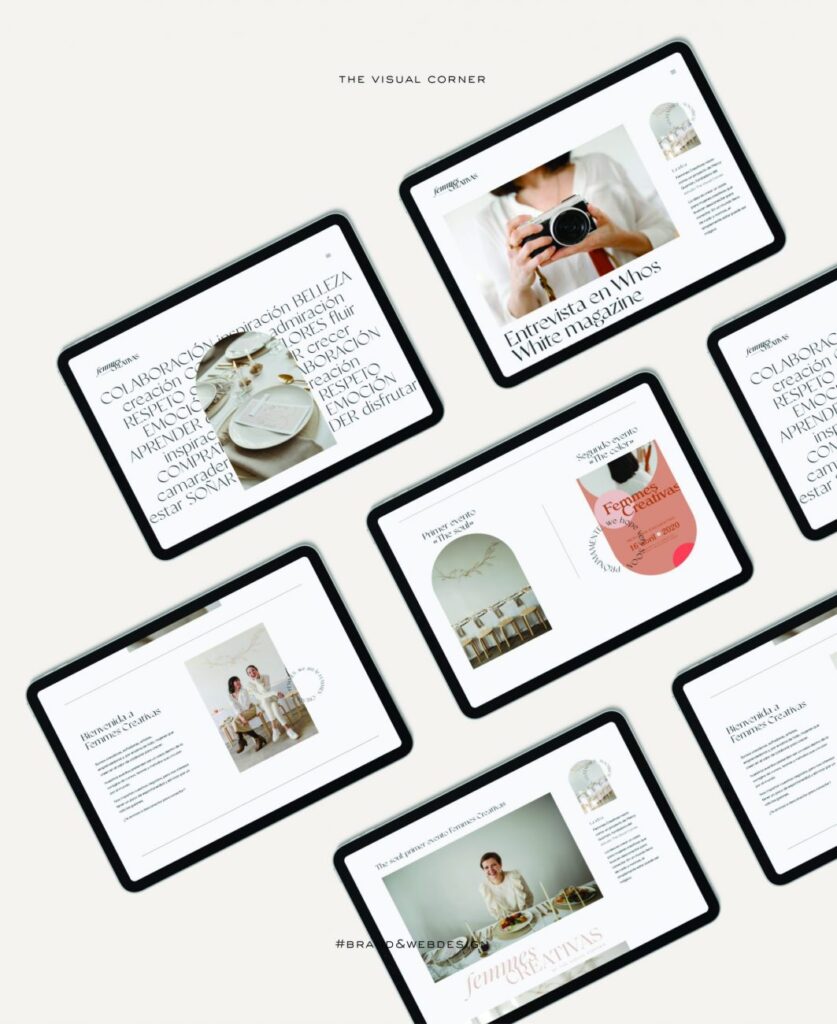 Feminine branding for a female creative club Femmes Creativas by Mercy Guzmán