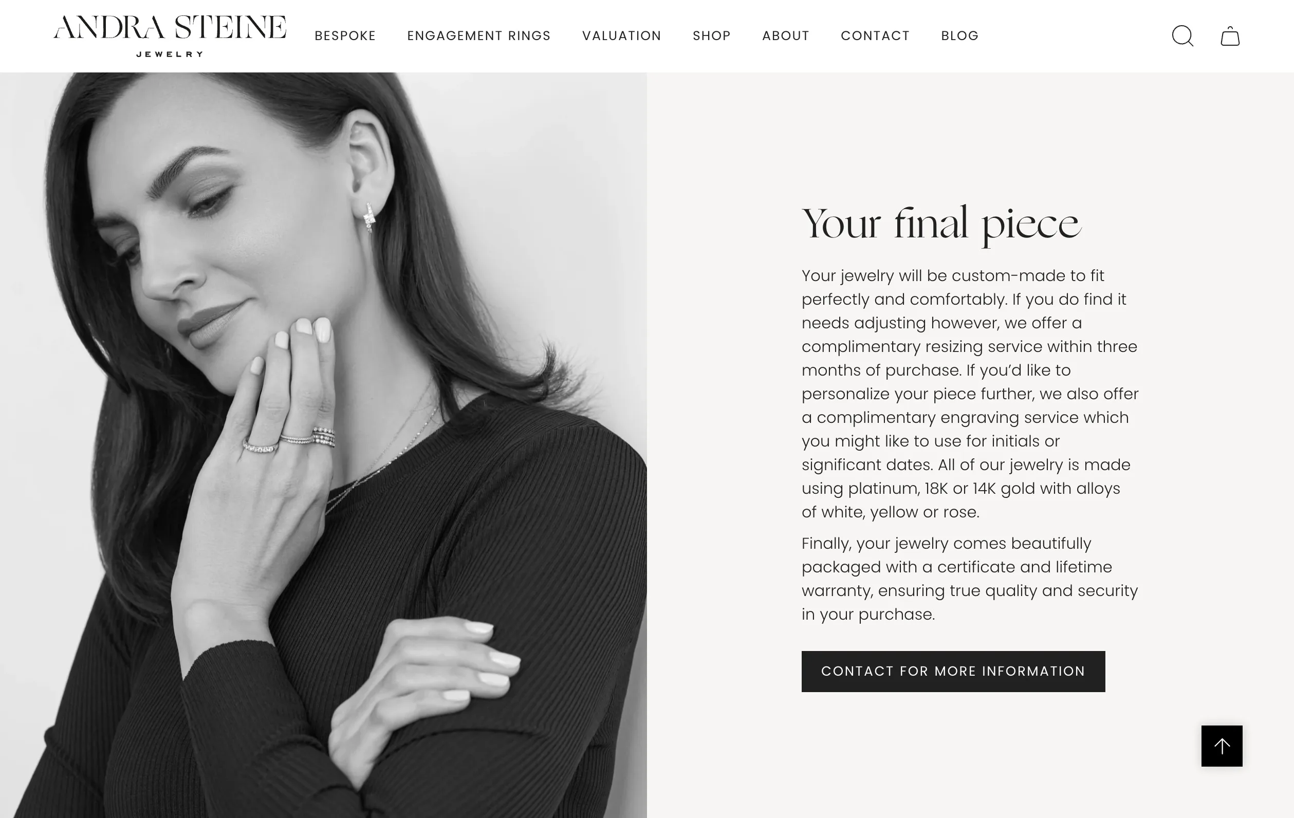 BESPOKE BRANDING, WEB DESIGN & PACKAGING for ANDRA STEINE jewelry designe by The Visual Corner studio