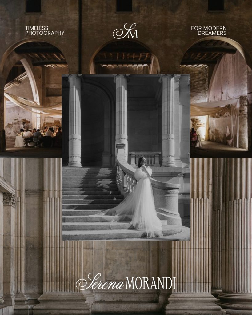 Premium brand design for a luxury wedding photography Serena Morandi by The Visual Corner